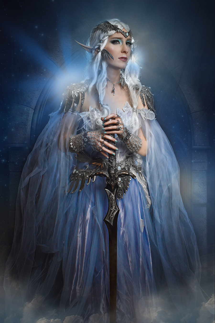 medieval girl with sword